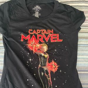 Black Carol Danvors Captain Marvel Tee